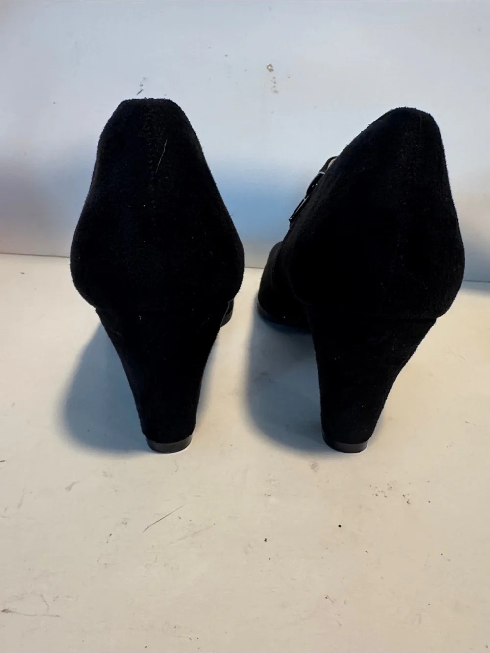 Women's Black Suede Ankle Booties - Classic Everyday Style
